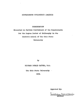 Simultaneous Coulcmetric Analtsis Dissertation