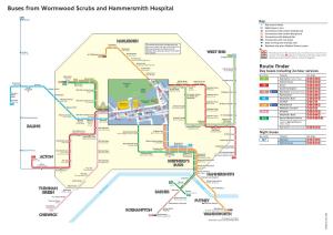 Buses from Wormwood Scrubs and Hammersmith Hospital