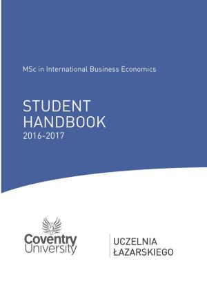 Students' Handbook 2014-15 / BA in Business Economics