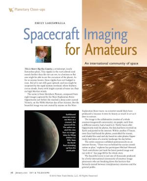 Spacecraft Imaging for Amateurs an International Community of Space