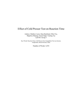 Effect of Cold Pressor Test on Reaction Time.Pdf (518.1Kb)