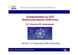 Fundamentals on UTC Relationship Between GNSS Times