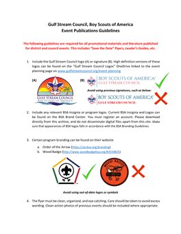 Event Publications Guidelines
