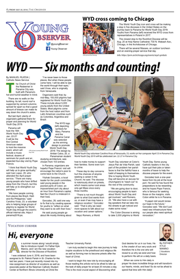 WYD — Six Months and Counting! by Manuel Rueda | “I’Ve Never Been to Those Catholic News Service Places