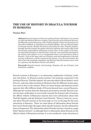 The Use of History in Dracula Tourism in Romania