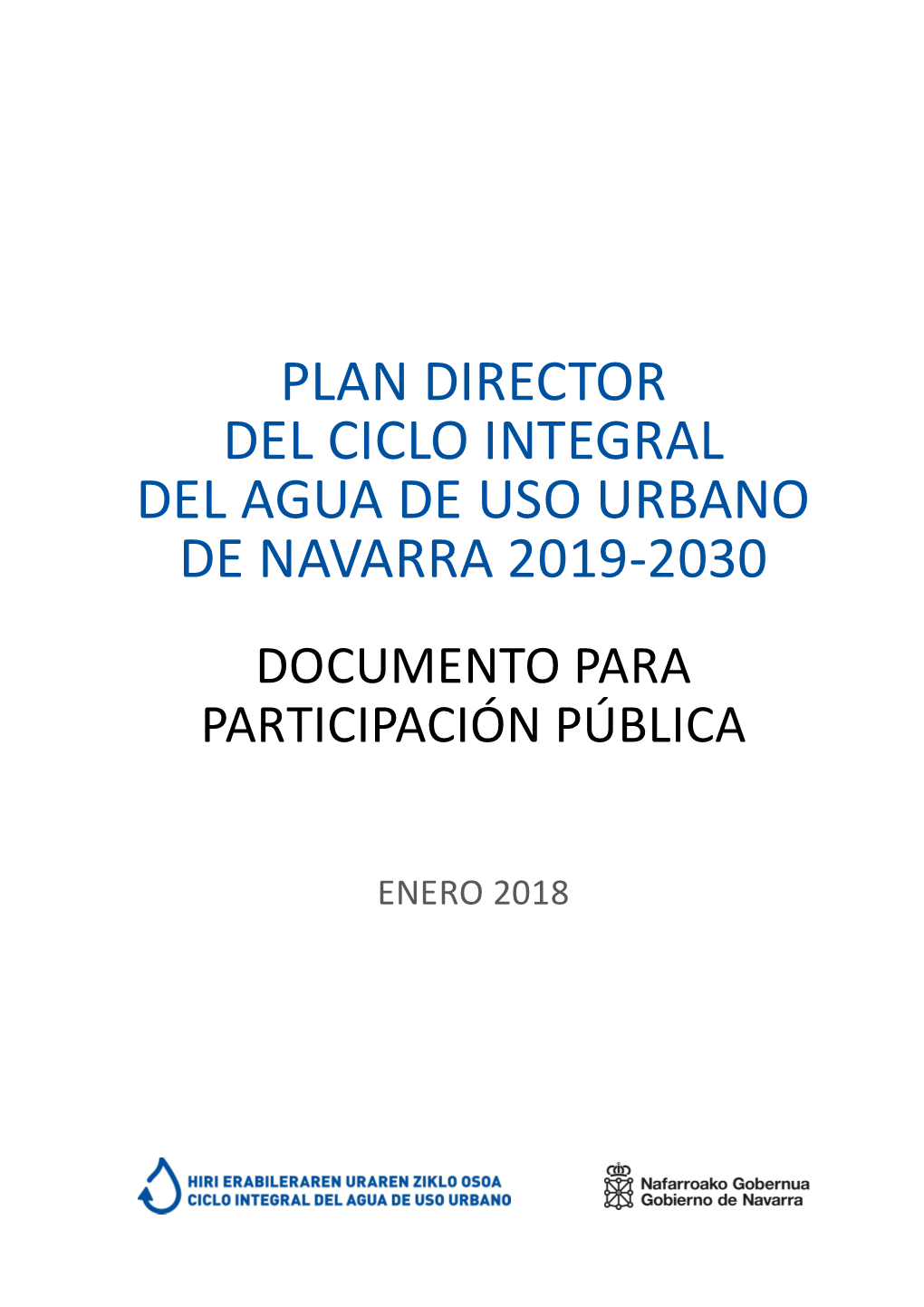 Plan Director Del Ciclo Integral Del Agua De Uso Urbano De Navarra 2019-2030