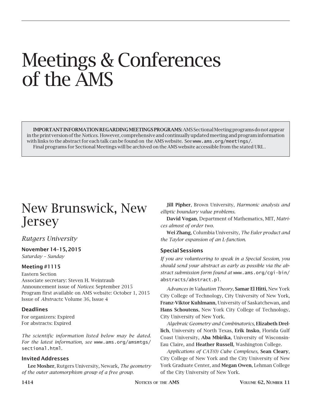 Meetings & Conferences of The