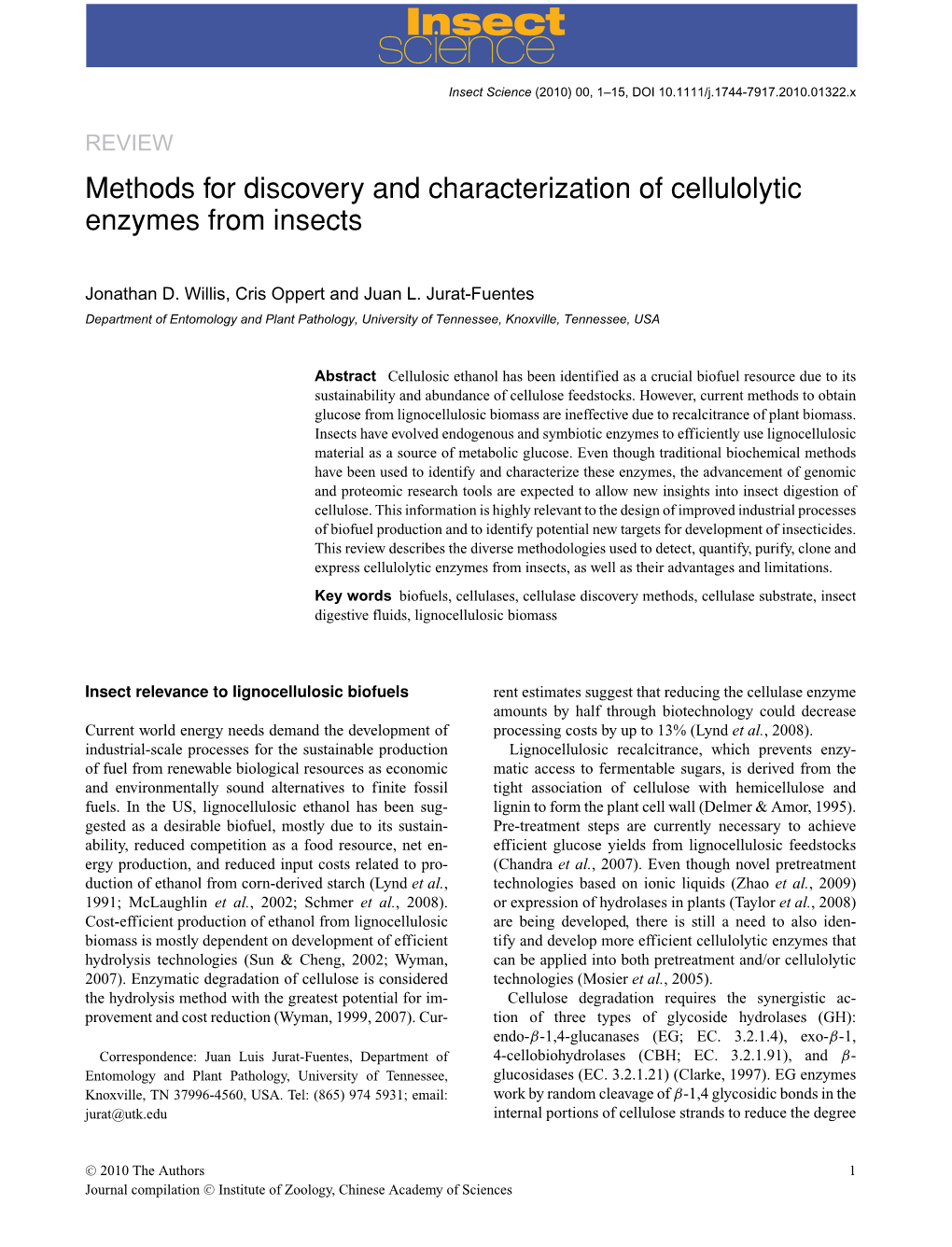 Methods for Discovery and Characterization of Cellulolytic Enzymes from Insects