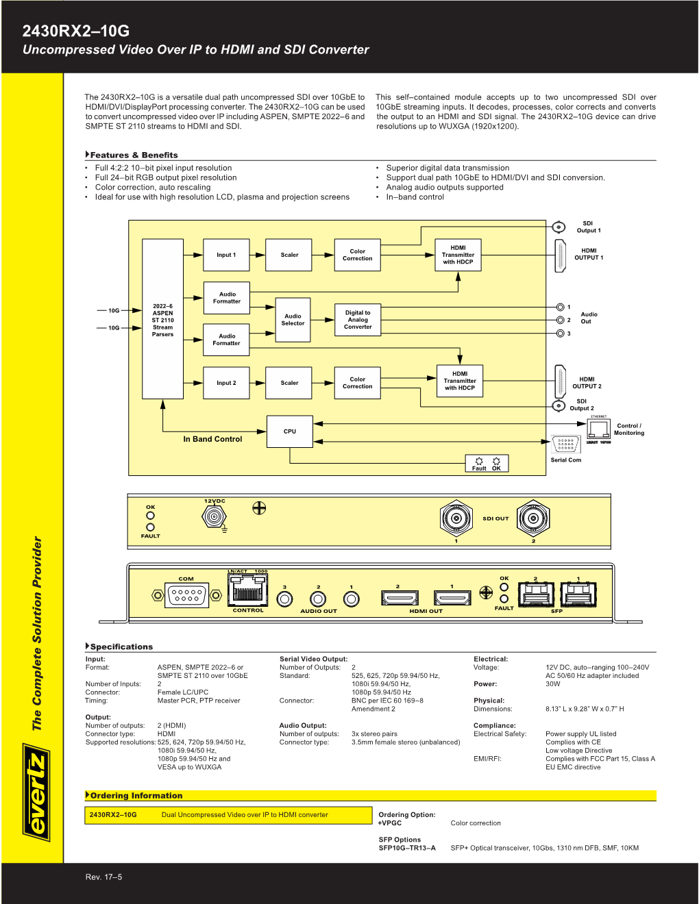 2430RX2-10G Datasheet