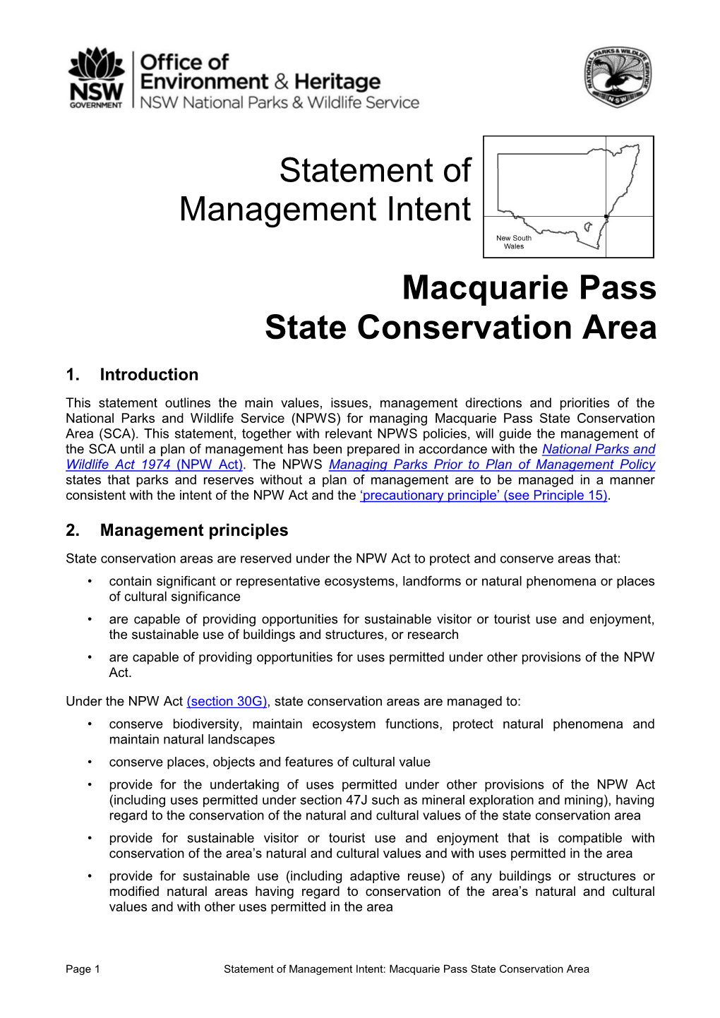 Macquarie Pass State Conservation Area