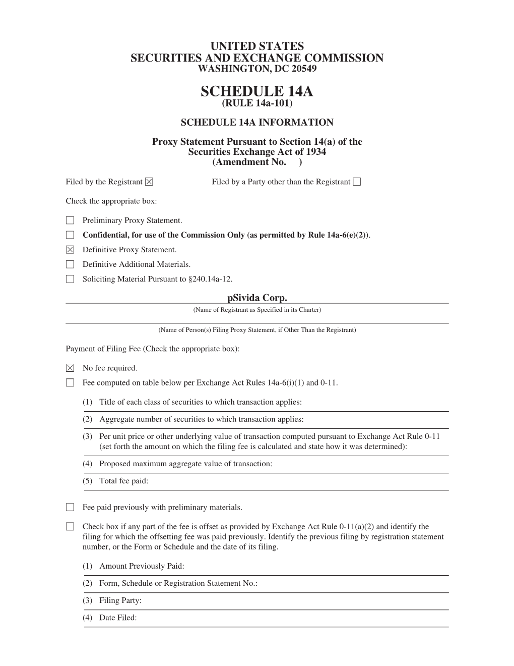 SCHEDULE 14A (RULE 14A-101) SCHEDULE 14A INFORMATION Proxy Statement Pursuant to Section 14(A) of the Securities Exchange Act of 1934 (Amendment No