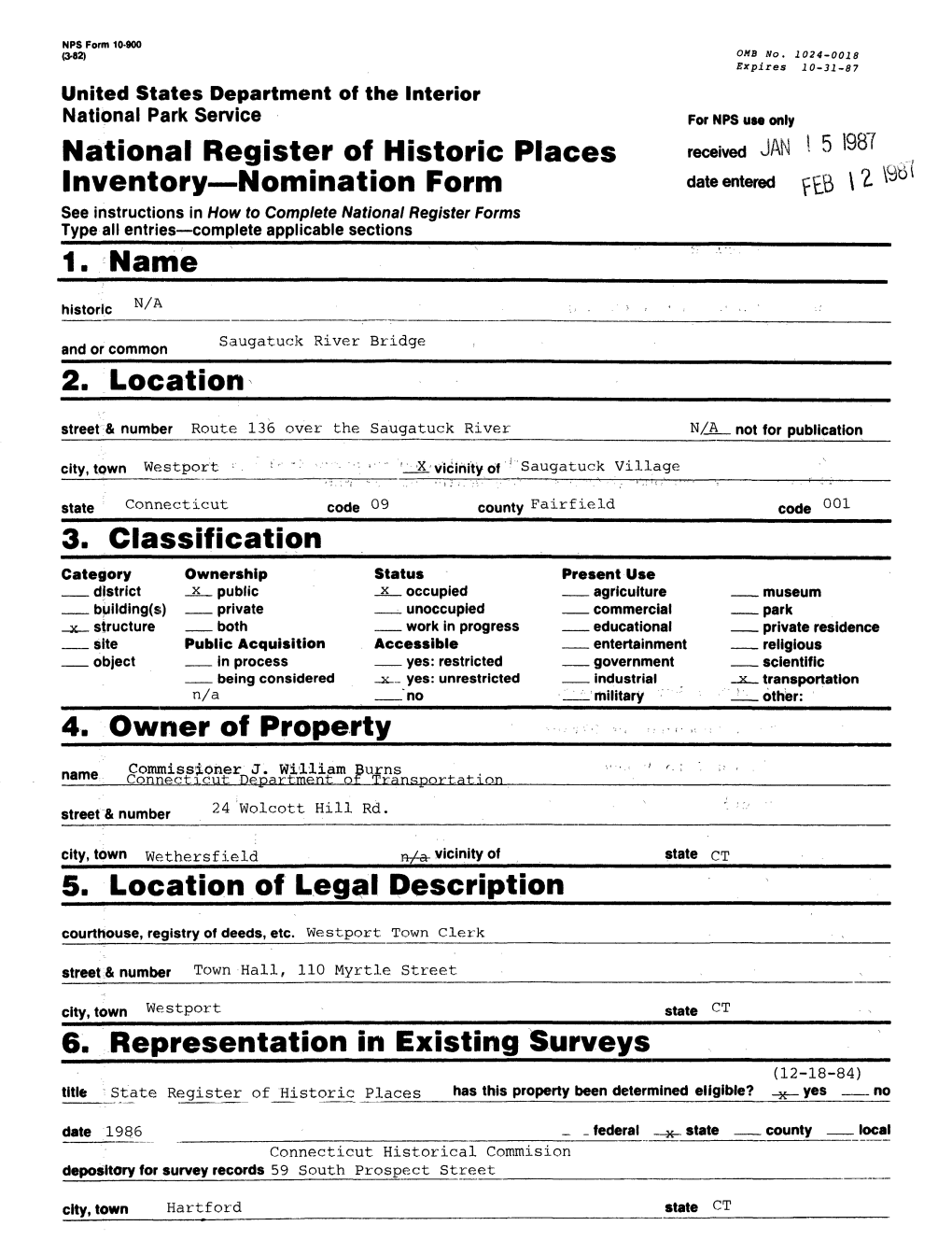 National Register of Historic Places Inventory Nomination Form 1