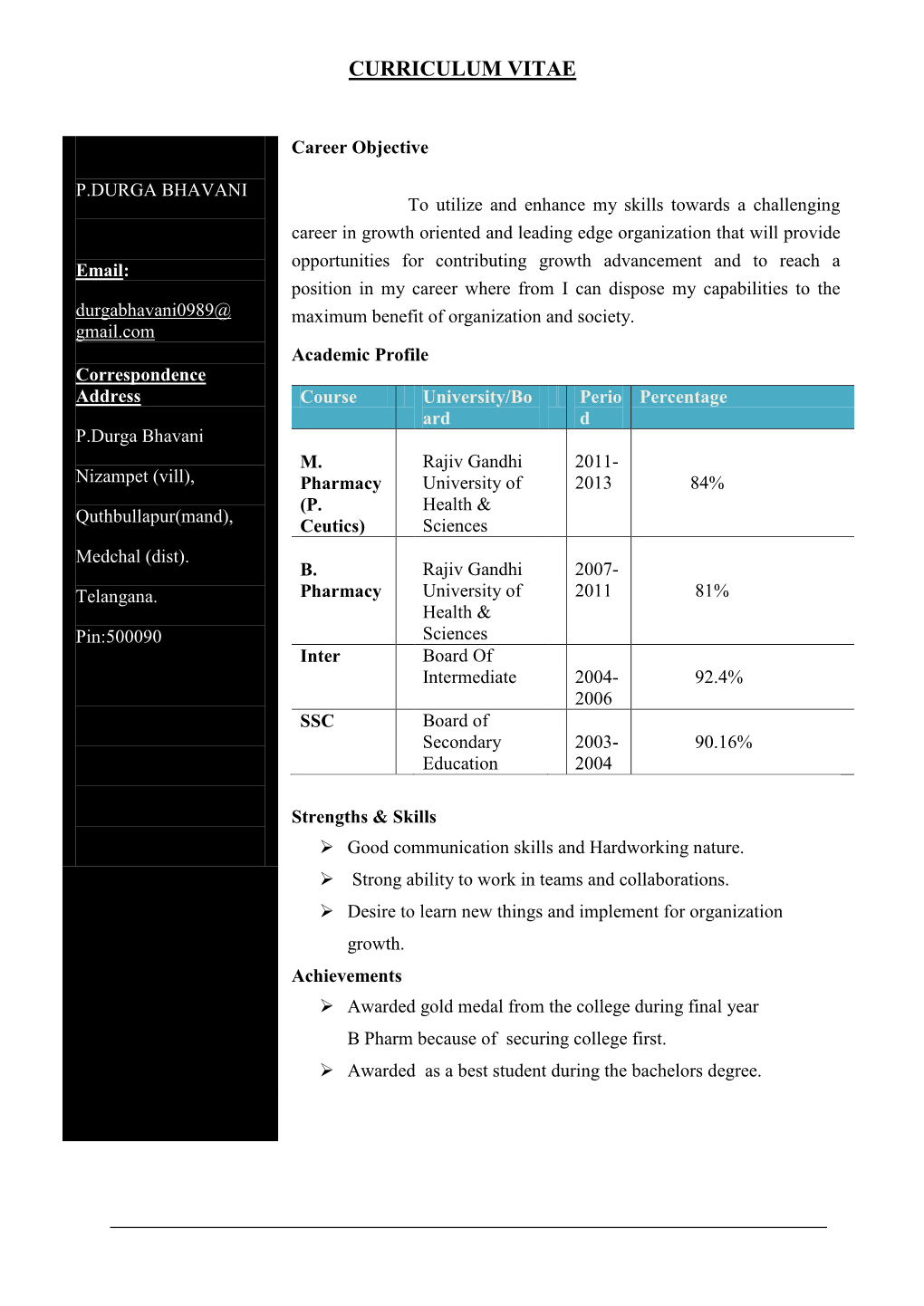 Curriculum Vitae