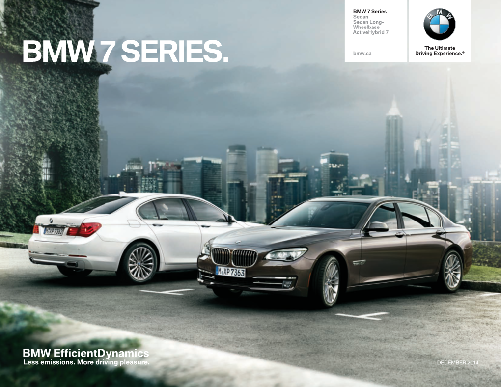 BMW 7 SERIES. Bmw.Ca Driving Experience.®