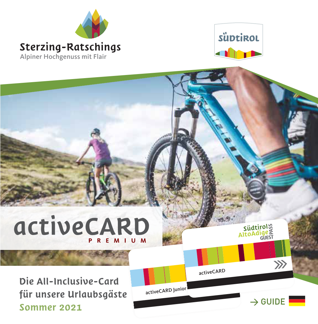 Die All-Inclusive-Card Für Unsere Urlaubsgäste Activecard Junior > GUIDE Sommer 2021 INKLUSIVLEISTUNGEN