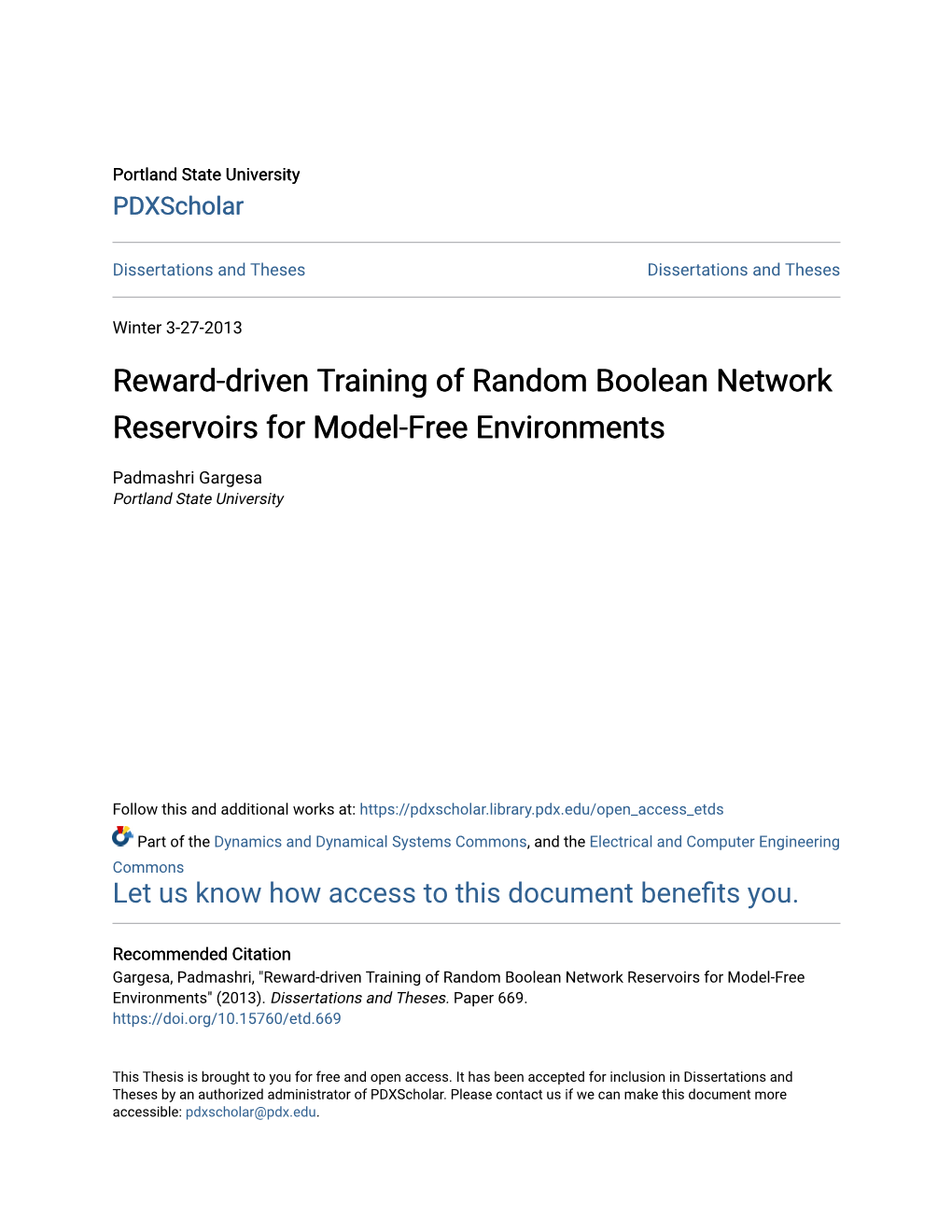 Reward-Driven Training of Random Boolean Network Reservoirs for Model-Free Environments