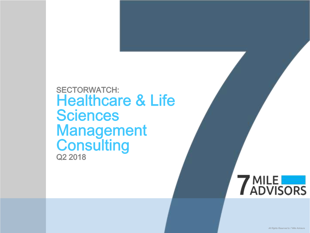 Healthcare and Life Sciences Management Consulting