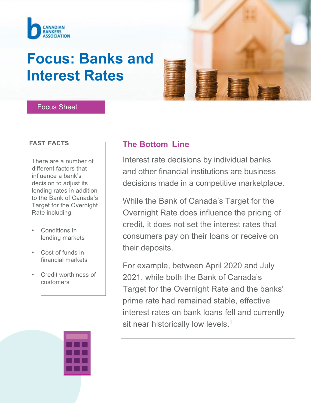 Focus: Banks and Interest Rates