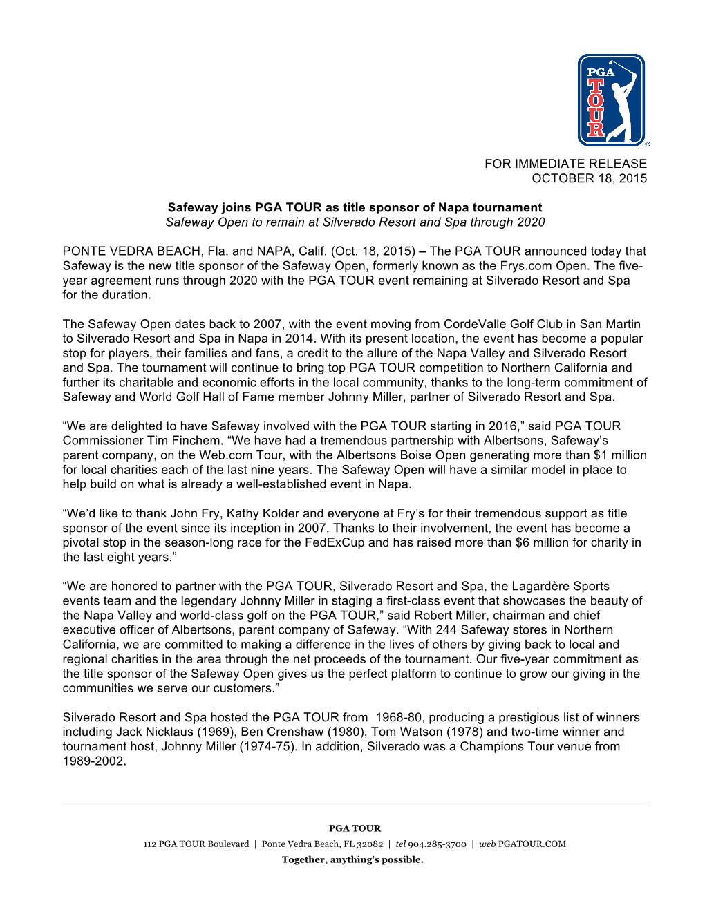 Safeway Open Press Release FINAL