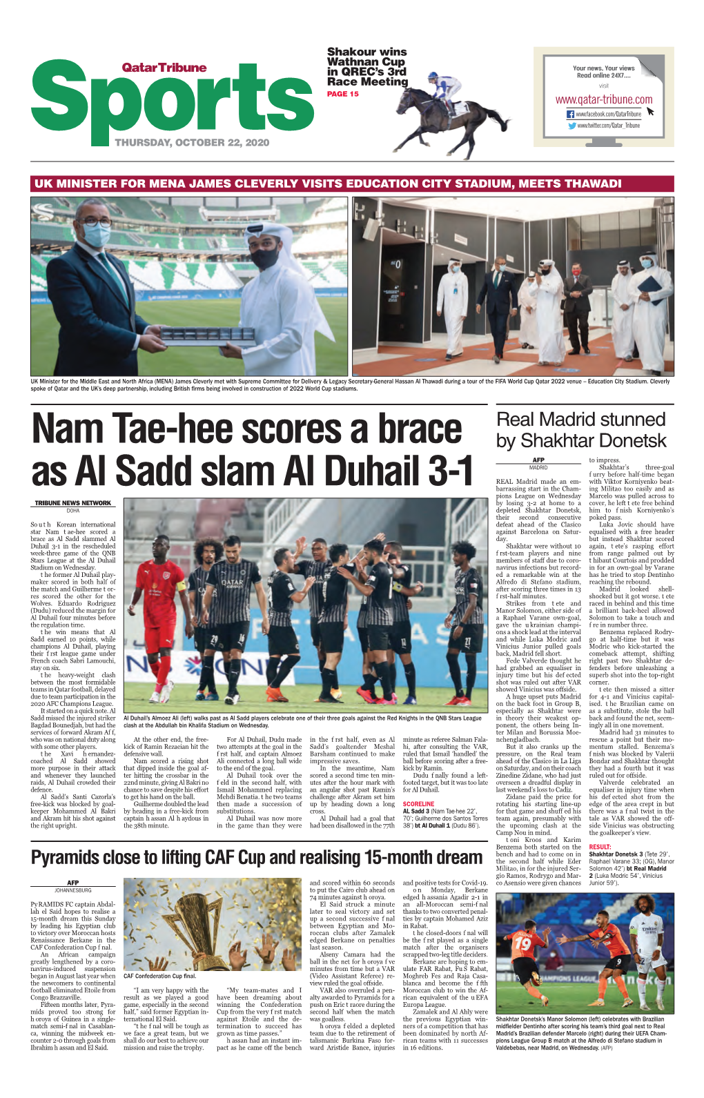 Nam Tae-Hee Scores a Brace As Al Sadd Slam Al Duhail