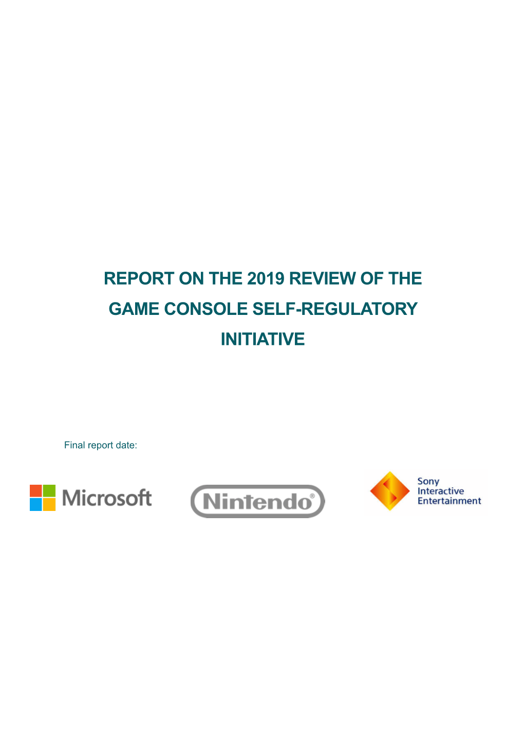 2019 SRI Review Report Published Nov/Dec • EC Consultation Forum Meeting (Dec 12)
