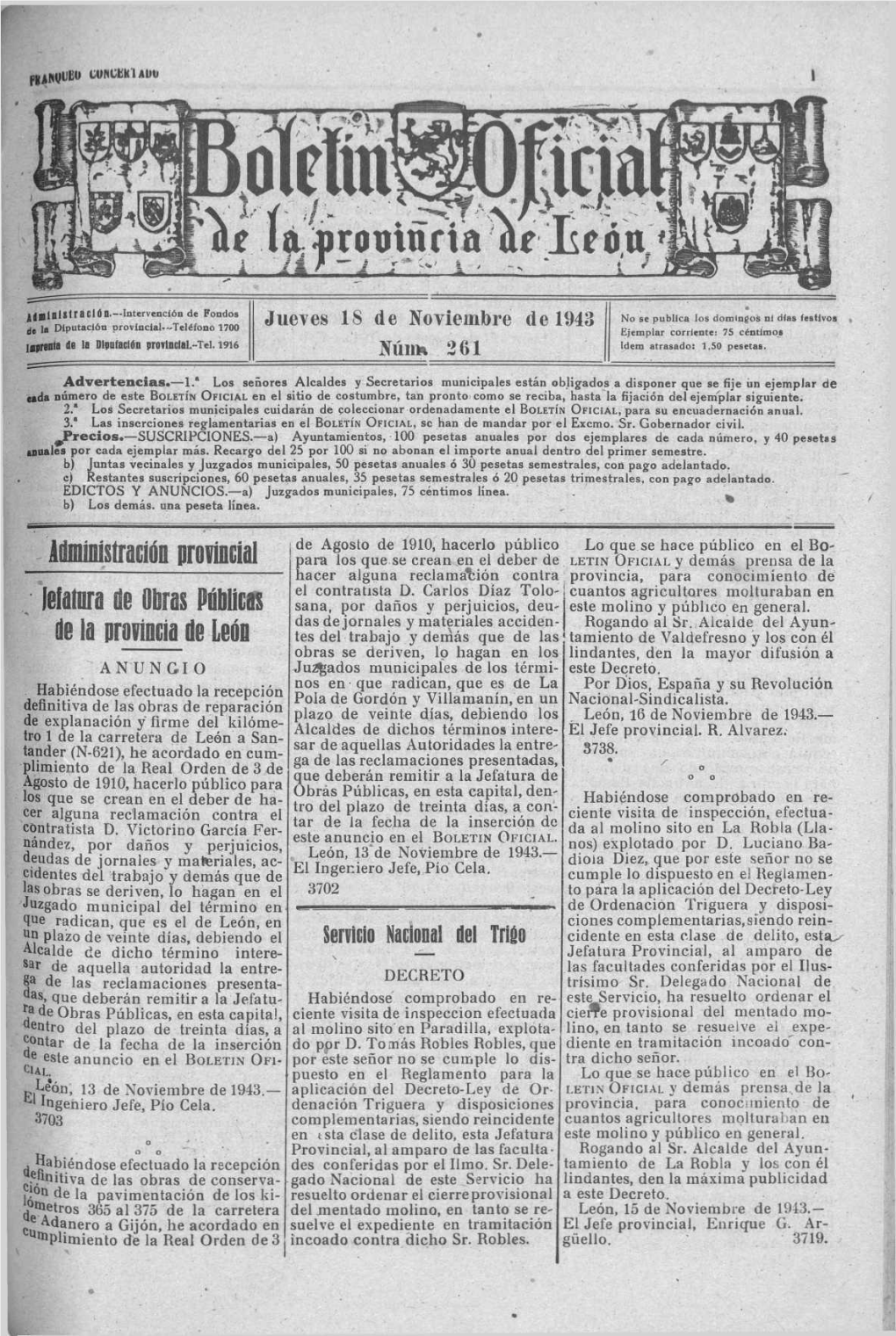 Lelatnra Üe Obras Públicas Ile La Provincia De León