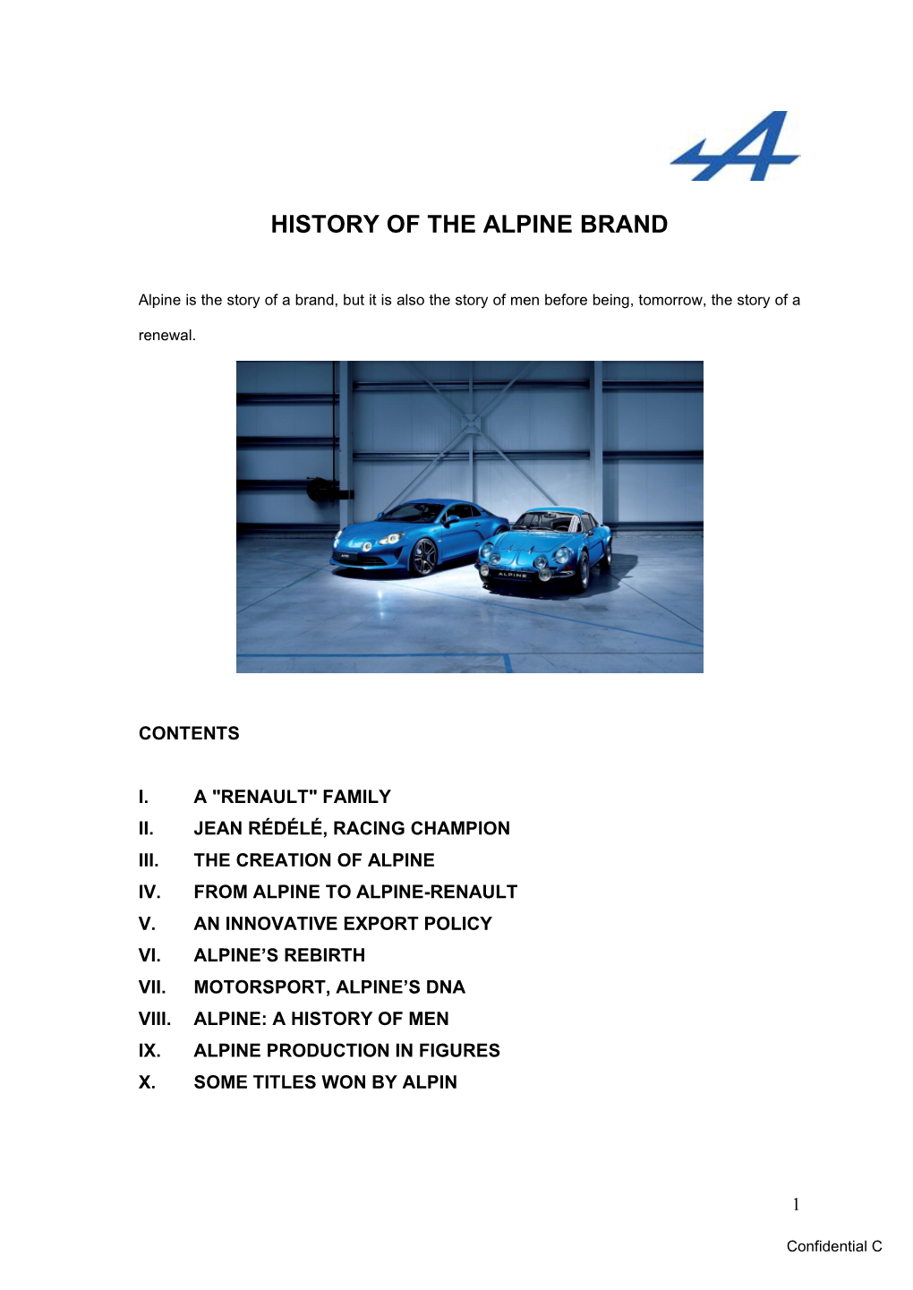 History of the Alpine Brand