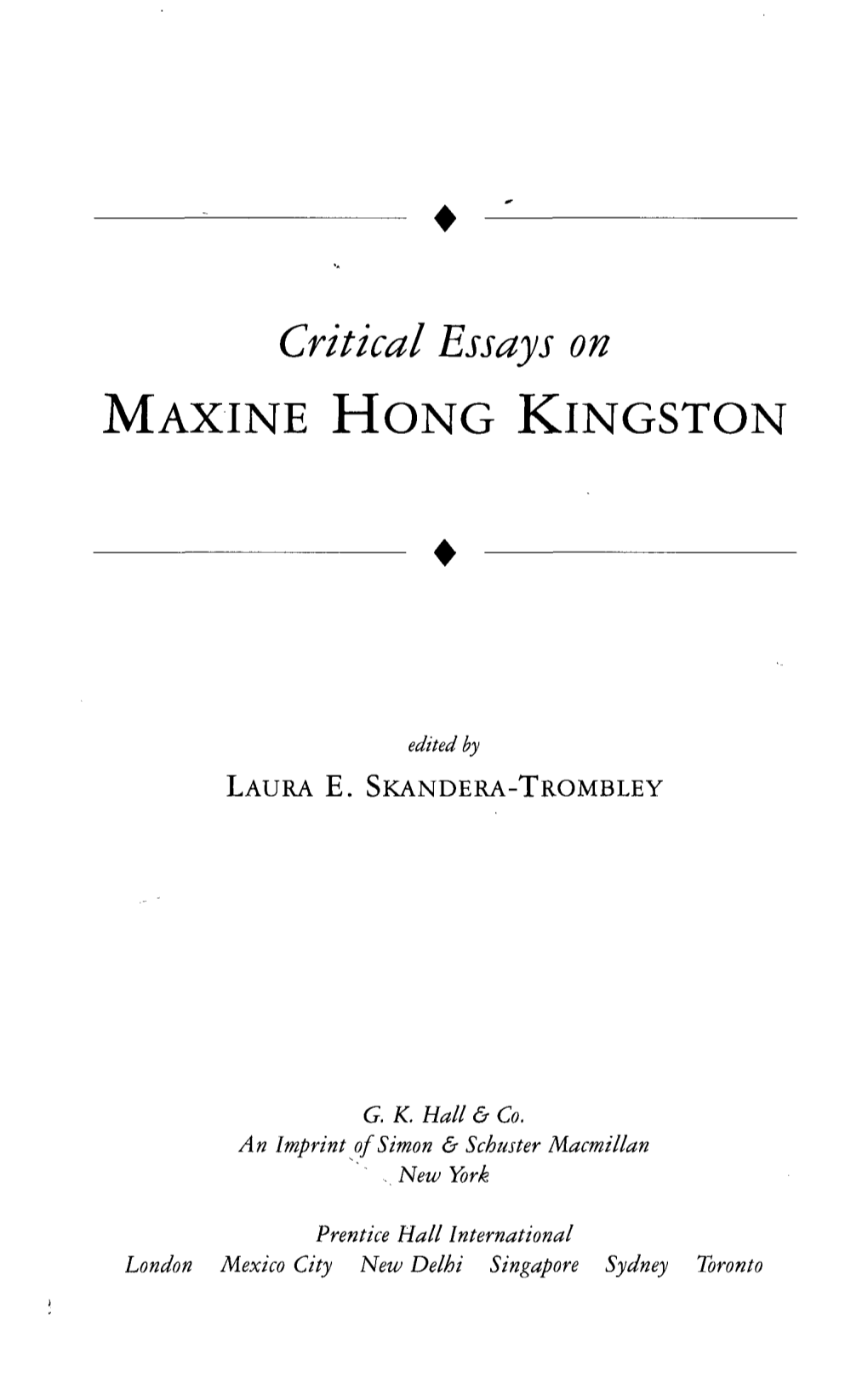 Maxine Hong Kingston