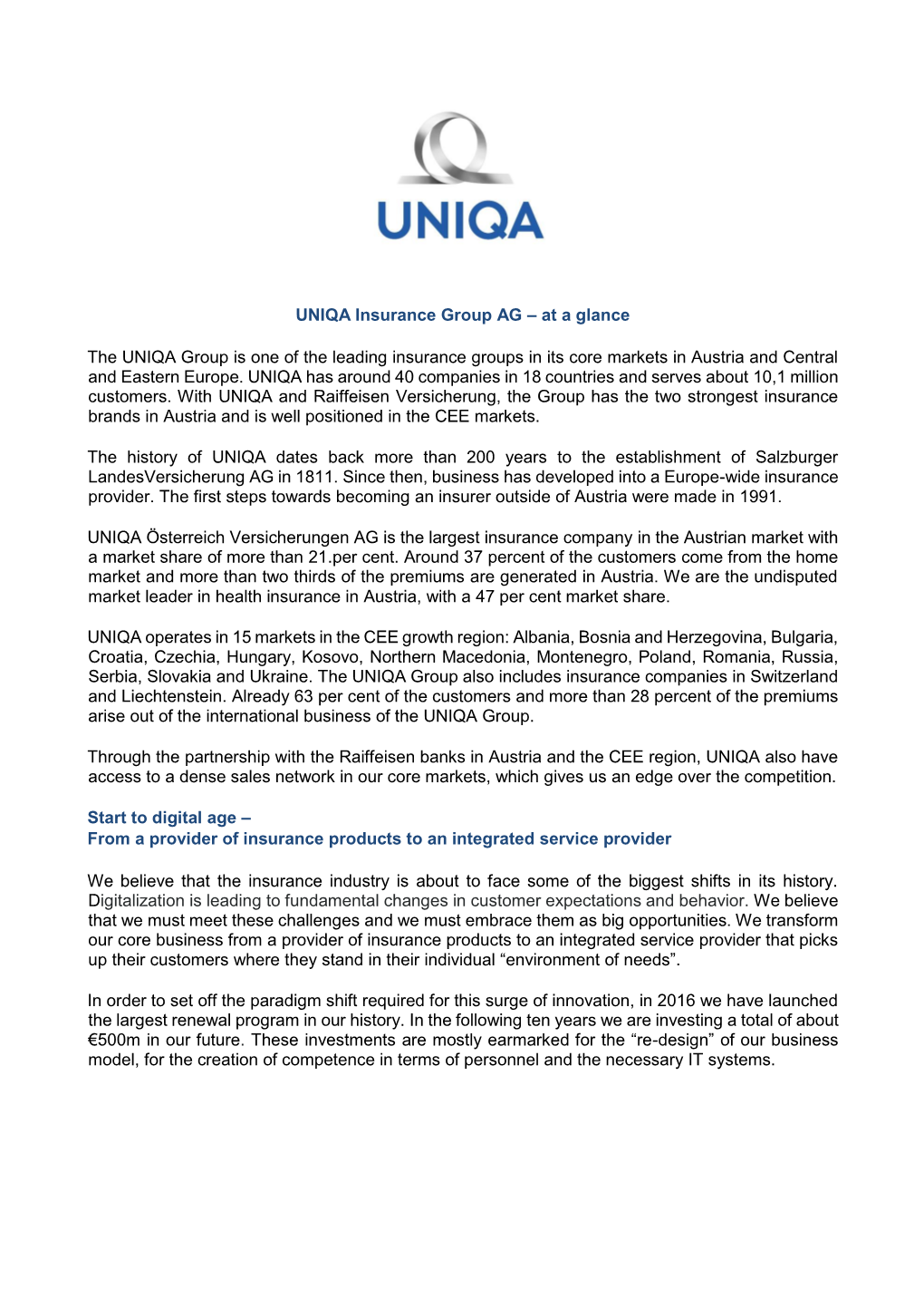 Presentation Uniqa 8.17