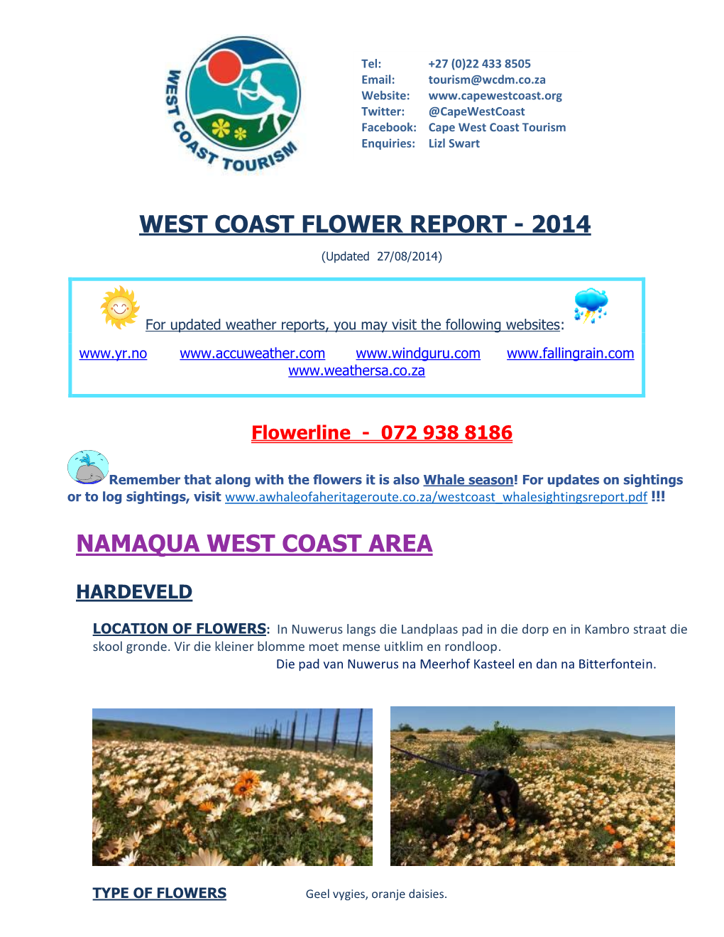 West Coast Flower Report - 2014