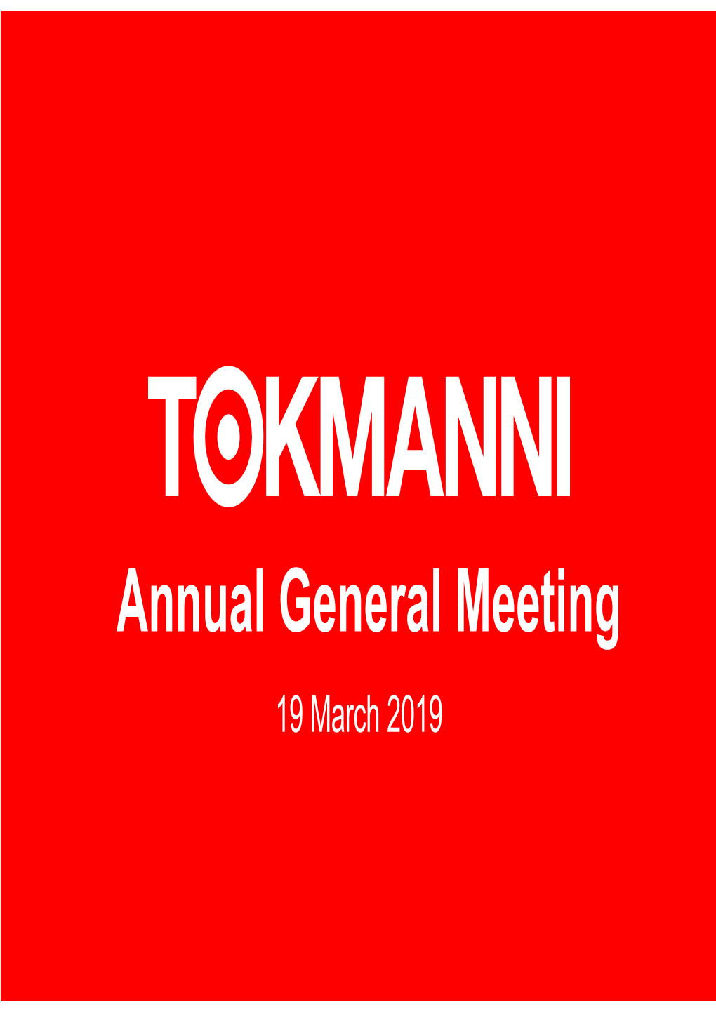 Tokmanni's Annual General Meeting, CEO Review