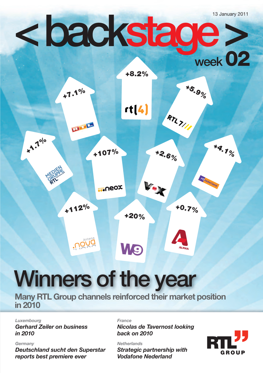 Winners of the Year Many RTL Group Channels Reinforced Their Market Position in 2010