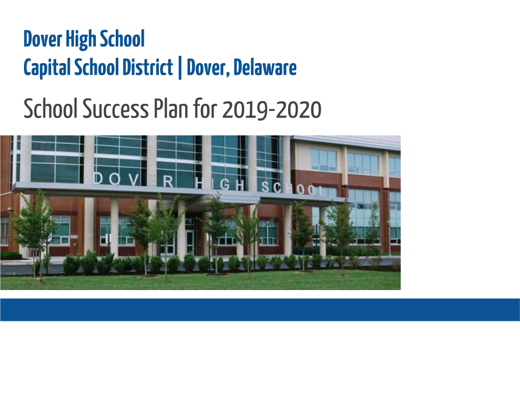 School Success Plan for 2019-2020