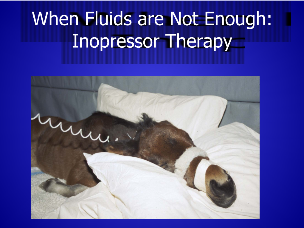 When Fluids Are Not Enough: Inopressor Therapy Problems in Neonatology