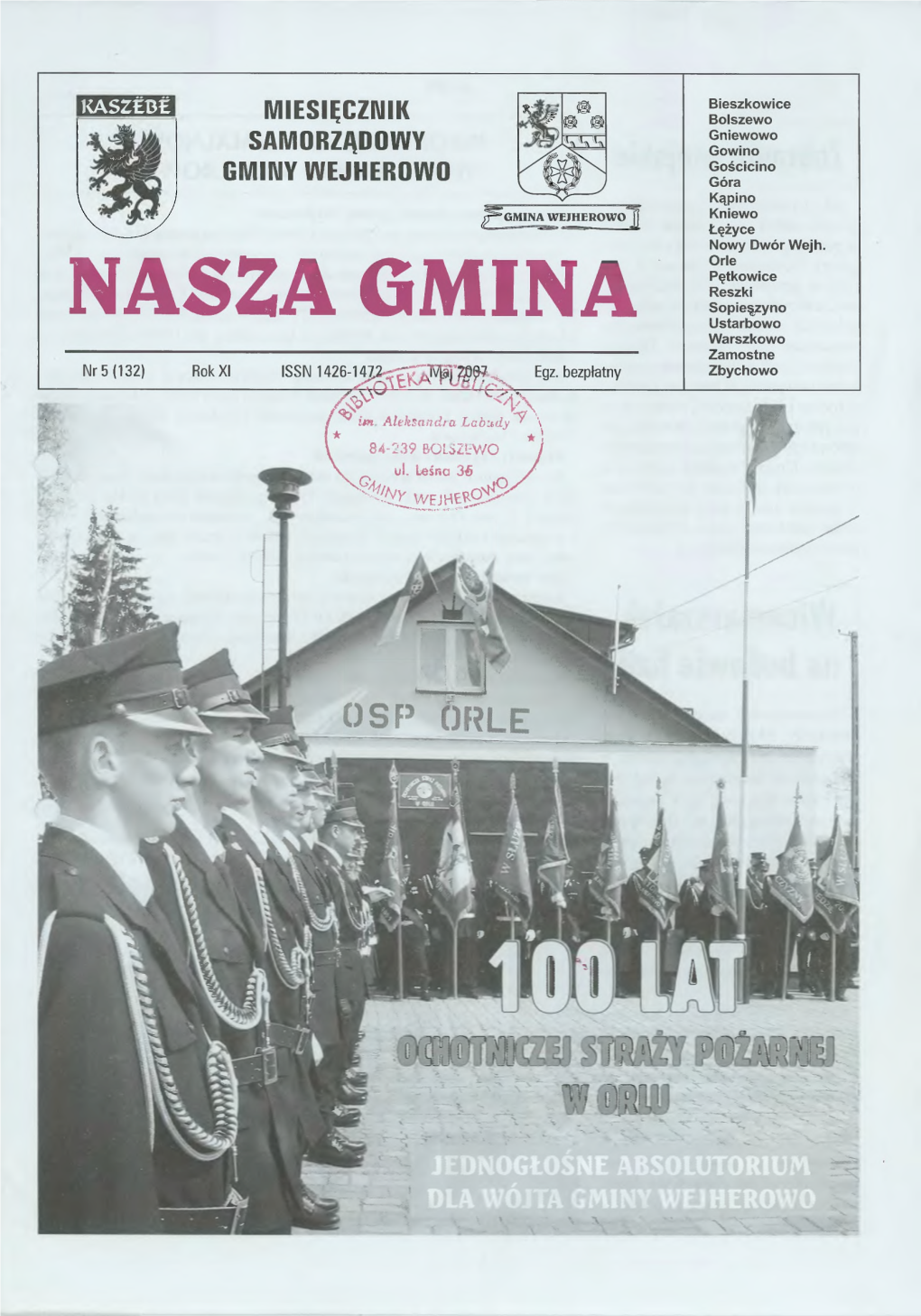 NASZA GMINA Ustarbowo Warszkowo Zamostne Nr 5 (132) Rok XI ISSN 1426-14^2-*Egz