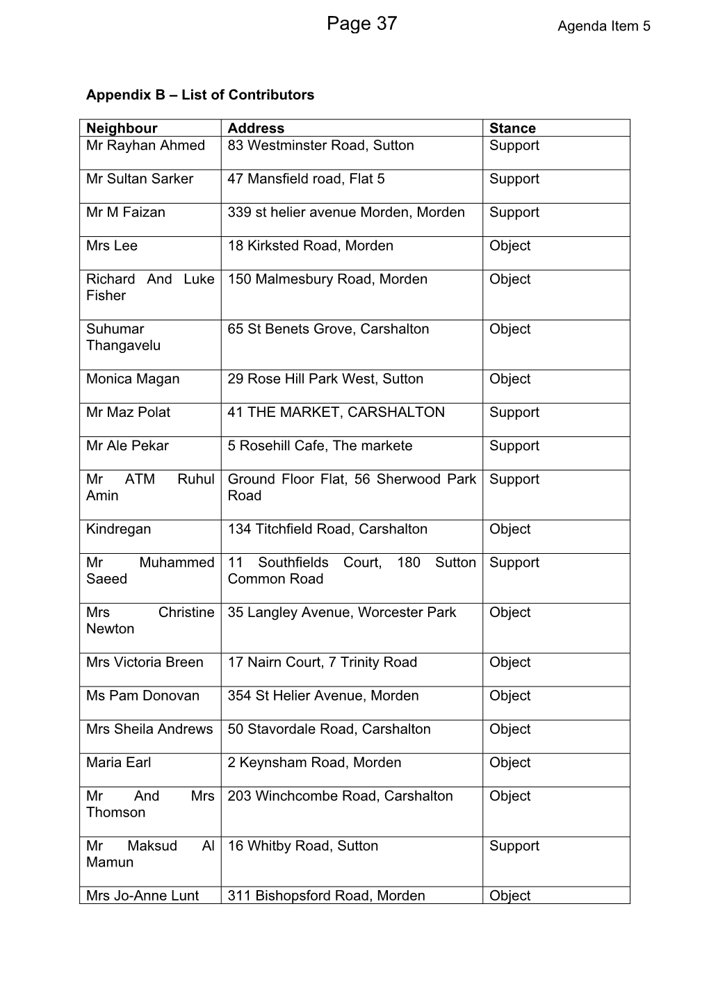 Page 37 Agenda Item 5