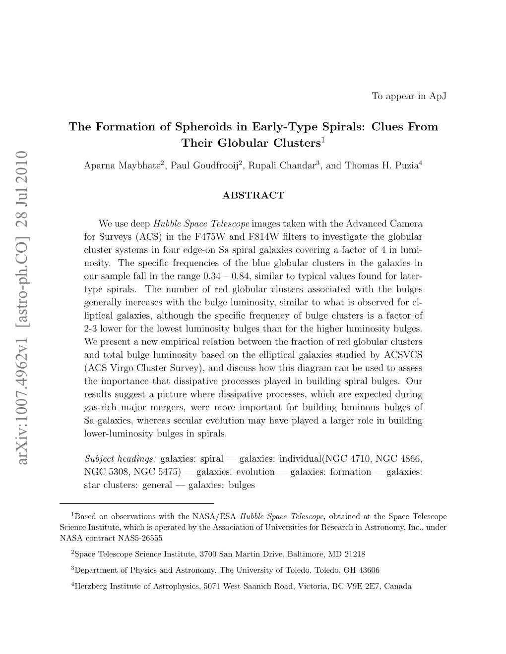 The Formation of Spheroids in Early-Type Spirals: Clues from Their Globular Clusters