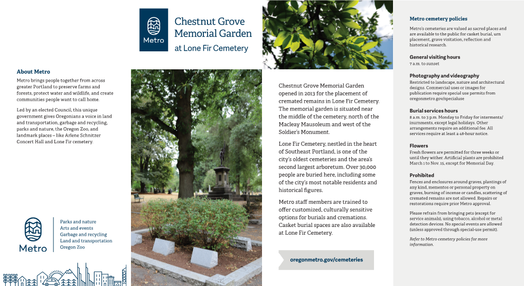 Chestnut Grove Memorial Garden Designs