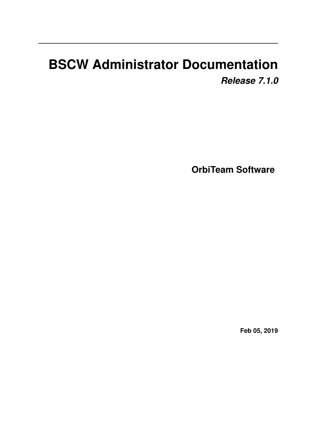 BSCW Administrator Documentation Release 7.1.0