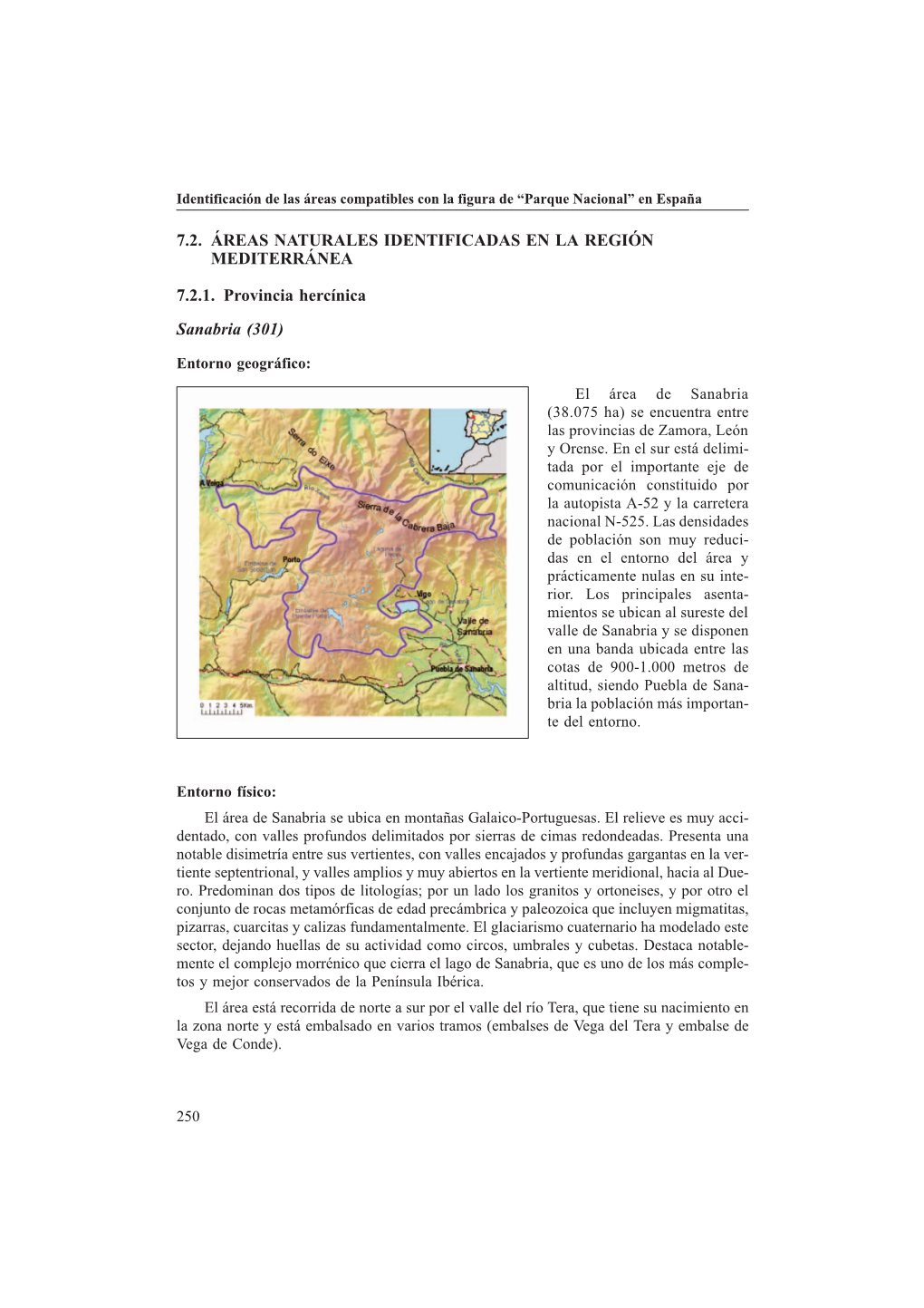 7.2 Áreas Naturales Identificadas En La Región Mediterránea