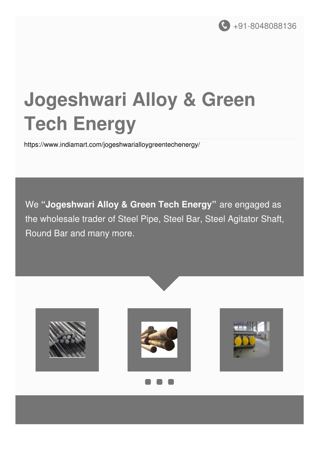 Jogeshwari Alloy & Green Tech Energy