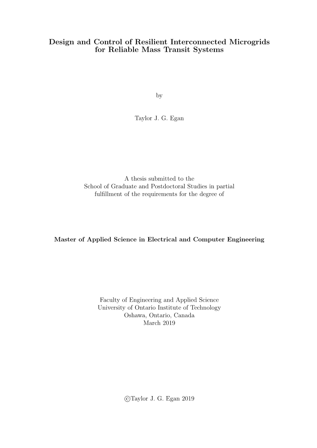 Design and Control of Resilient Interconnected Microgrids for Reliable Mass Transit Systems