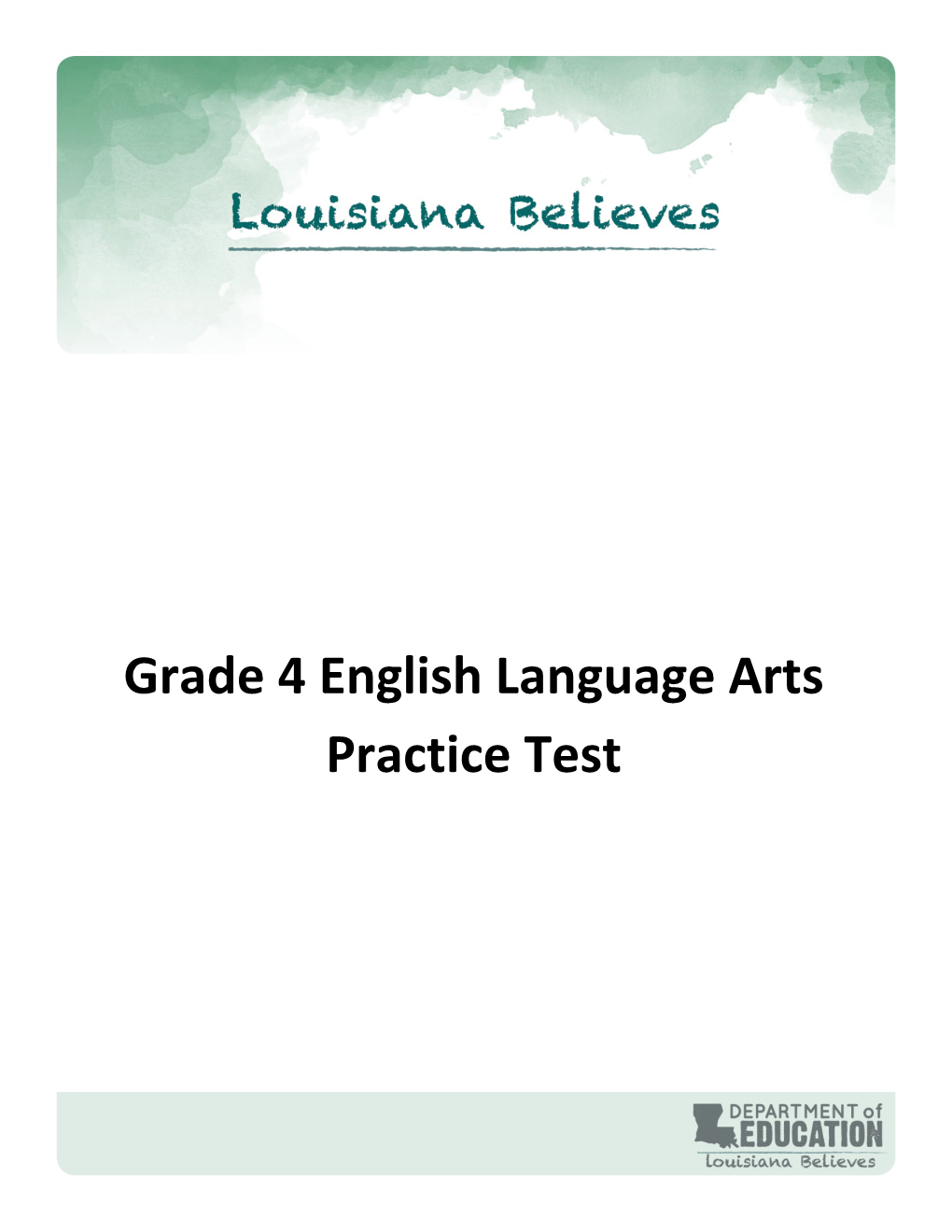 Grade 4 English Language Arts Practice Test