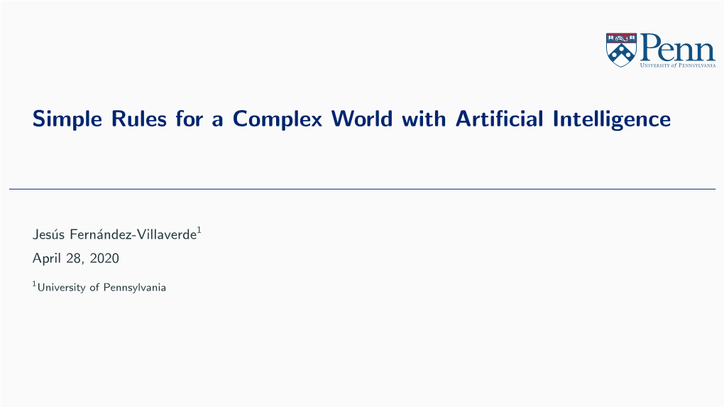 Simple Rules for a Complex World with Artificial Intelligence