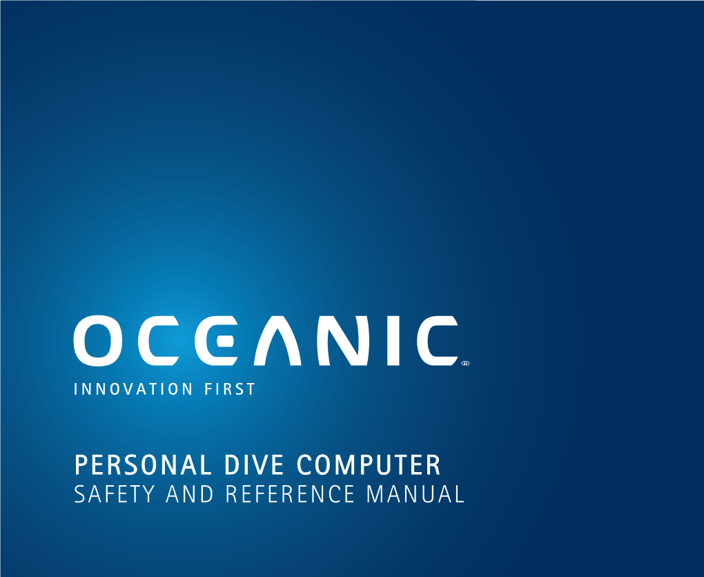 Personal Dive Computer Safety and Reference Manual