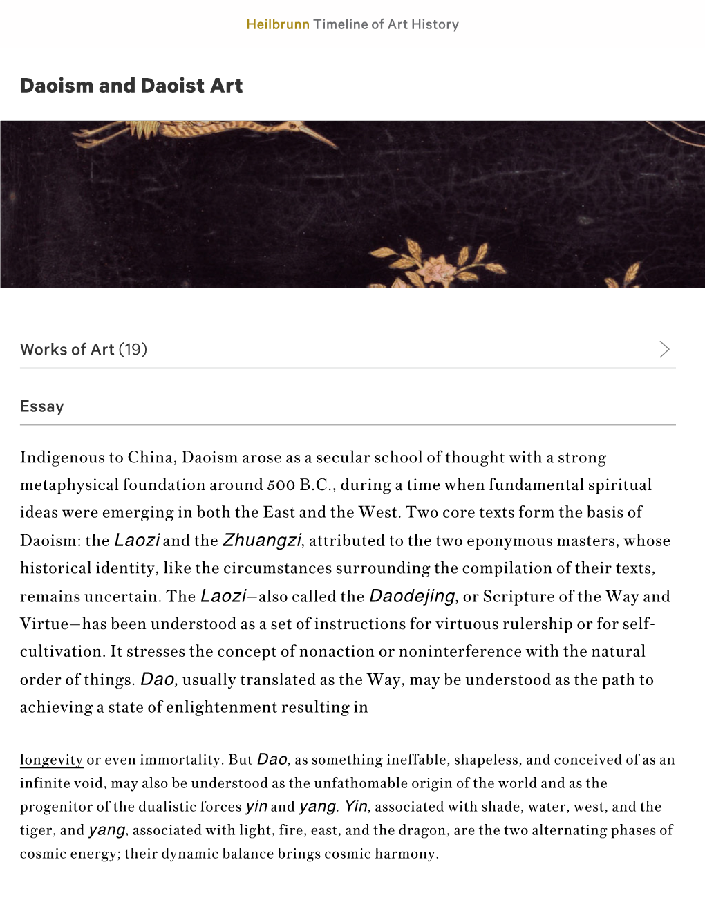 Daoism and Daoist Art