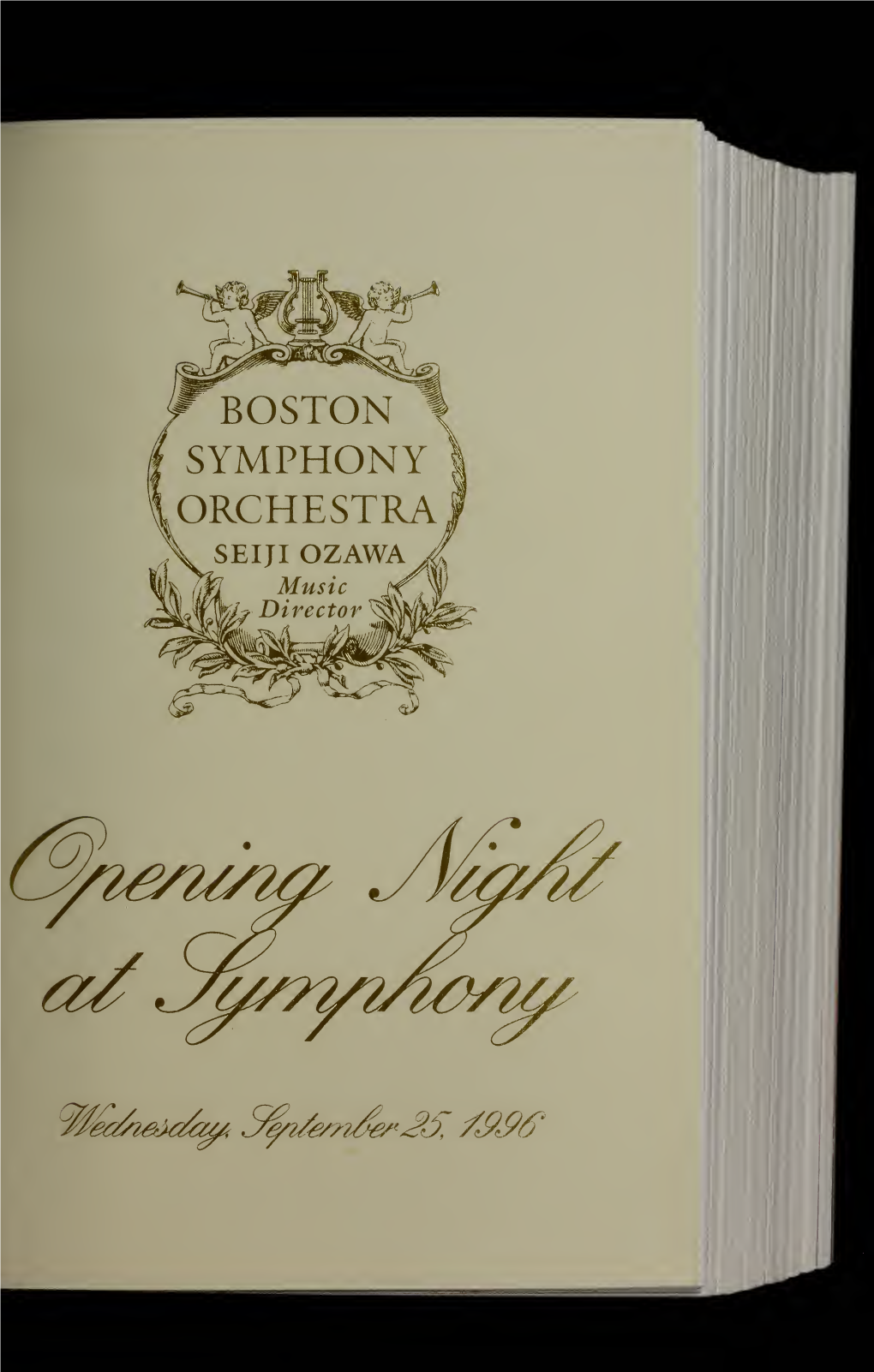 Boston Symphony Orchestra Concert Programs, Season 116, 1996-1997, Subscription, Volume 01