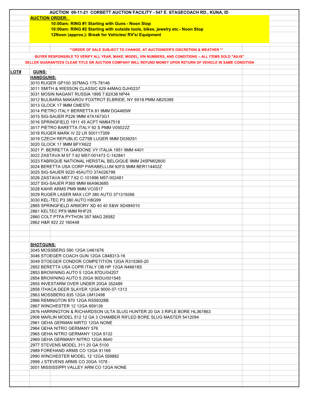 09-11-21 Auction MASTER INVENTORY.Xlsx