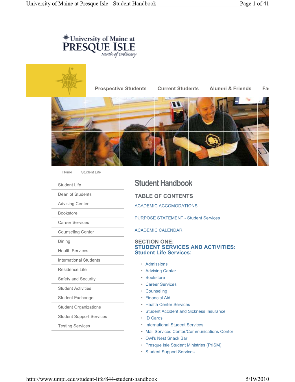 Student Handbook Page 1 of 41