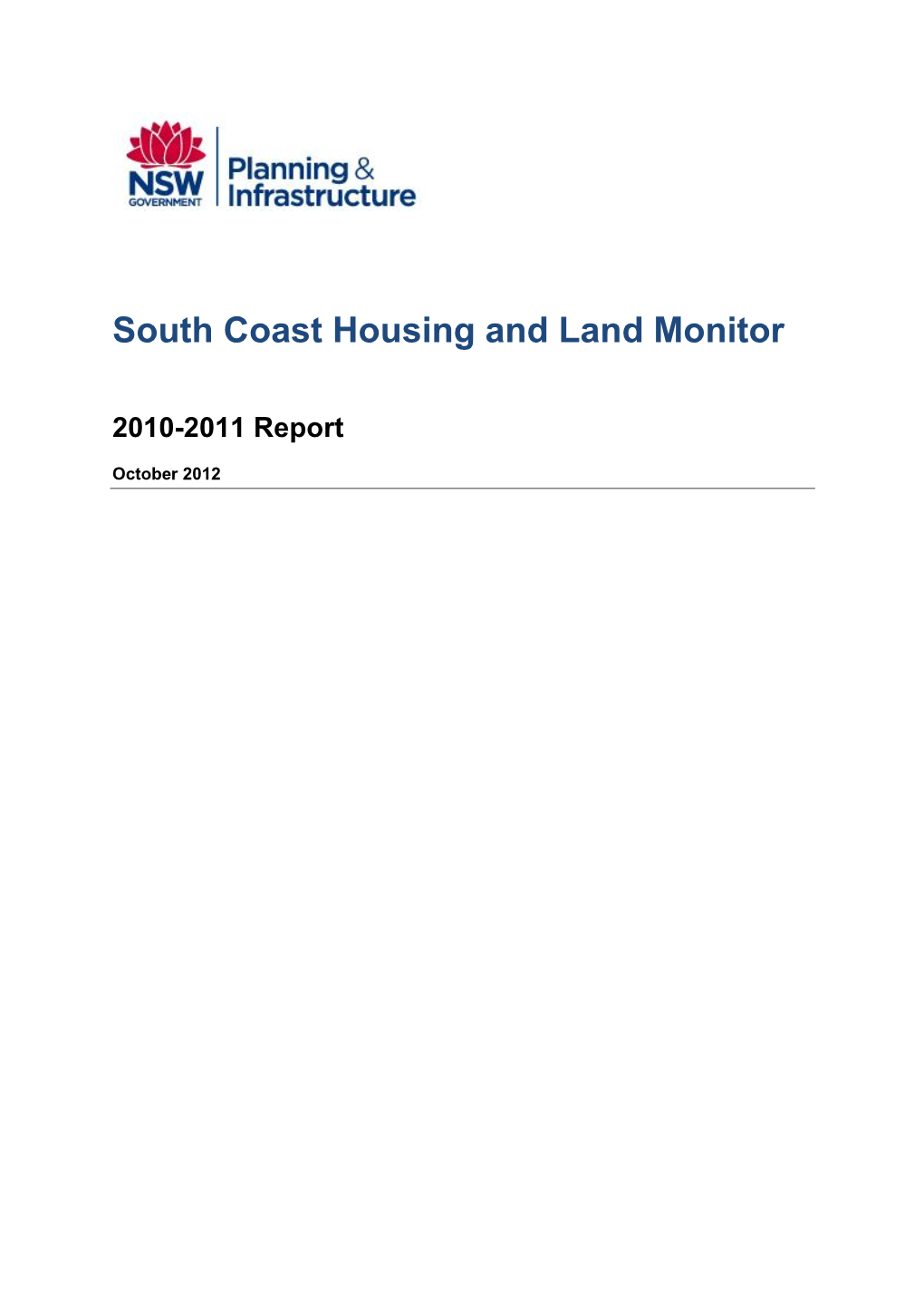 South Coast Housing and Land Monitor